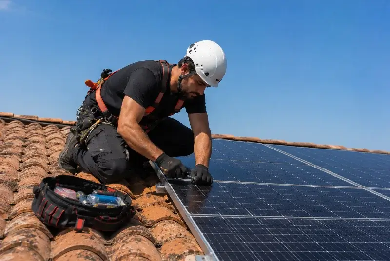 Maintenance et monitoring de panneaux solaires à Bois-de-Céné
